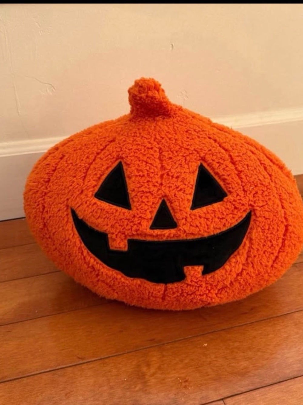 Plush Pumpkin Decorative Throw Pillow in Orange
